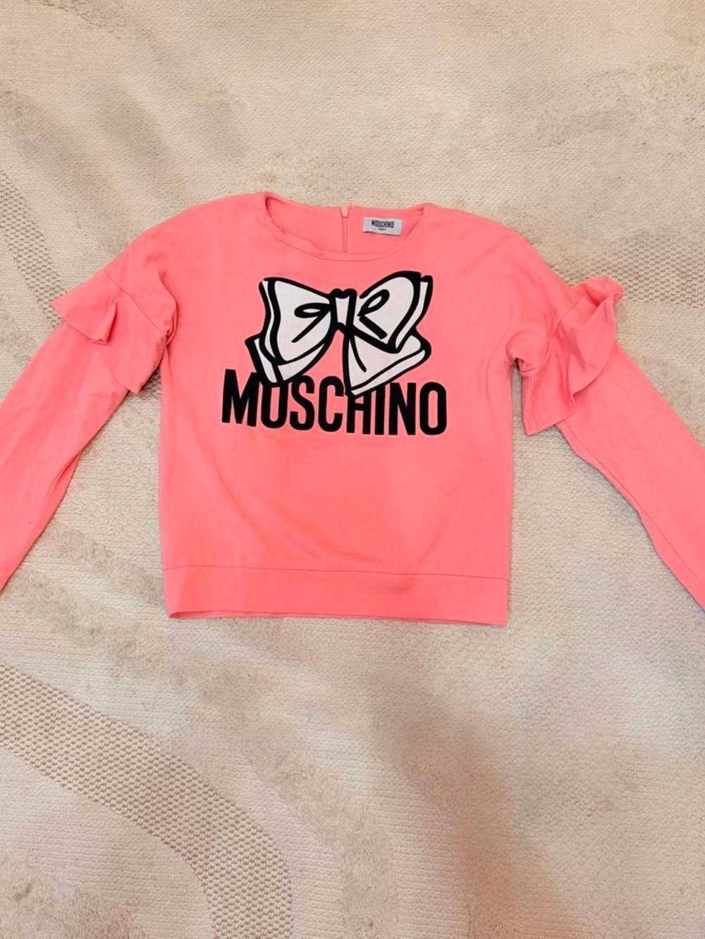 Moschino Pink Bow Logo Sweatshirt